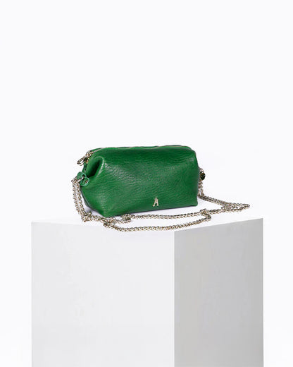 Nuage Bubble Leather Bag - Tennis Green
