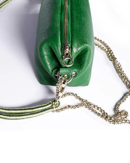 Nuage Bubble Leather Bag - Tennis Green