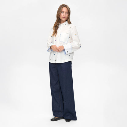 Nuchiro Boxy Shirt - Cloud Dancer