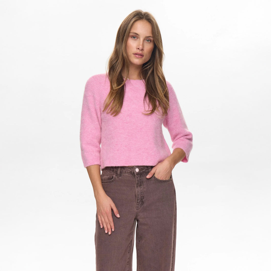 Nuriette Selma Rib Pullover - Lilac Sachet