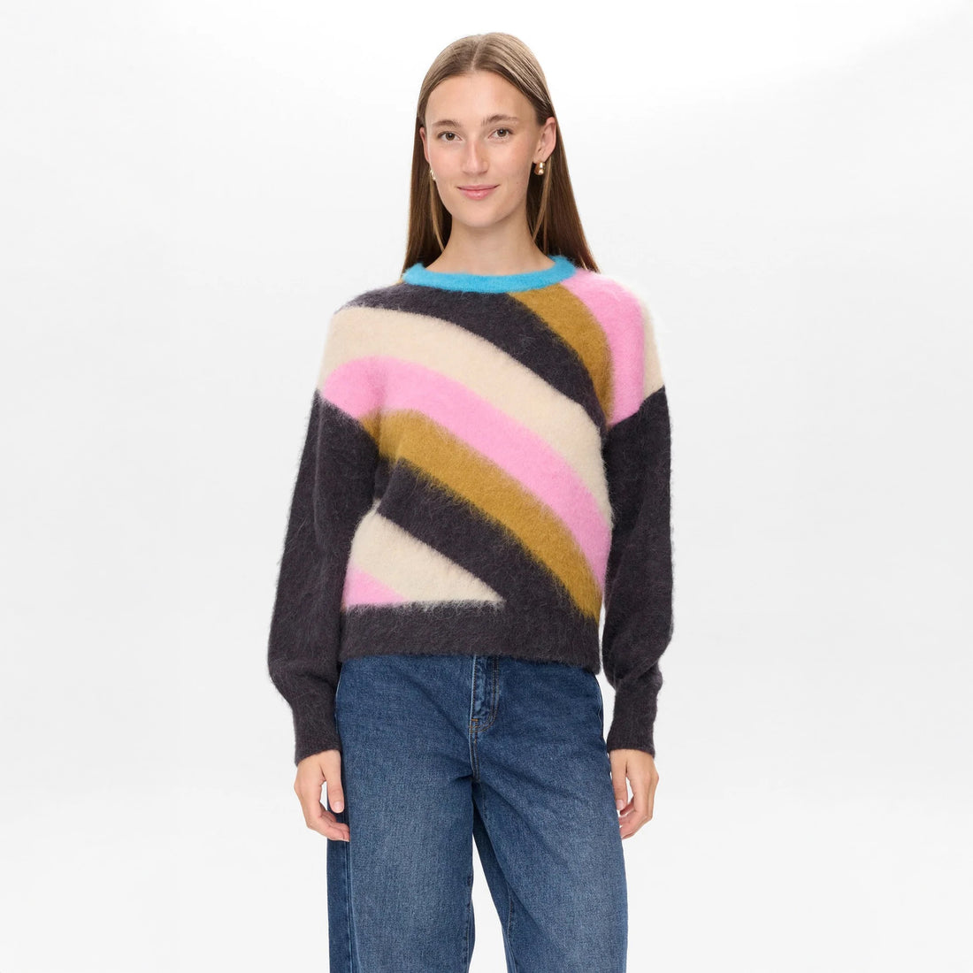 Nusuri Multi Stripe Pullover - Obsidian