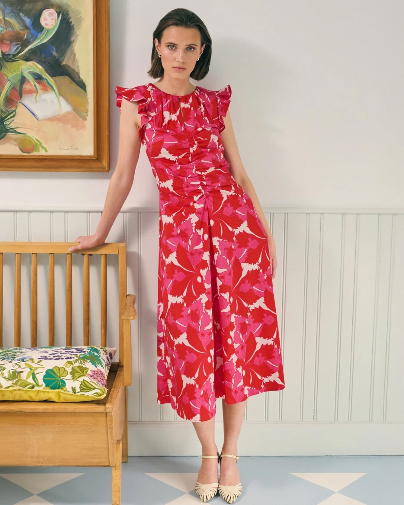 Ofelia Dress With Gathering - Hazel Berry