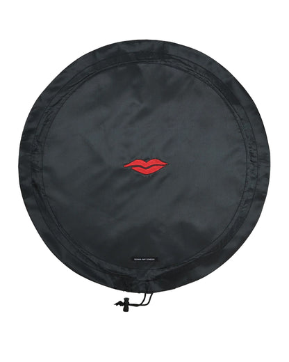 Open Flat Make Up Bag - Black &amp; White Spot