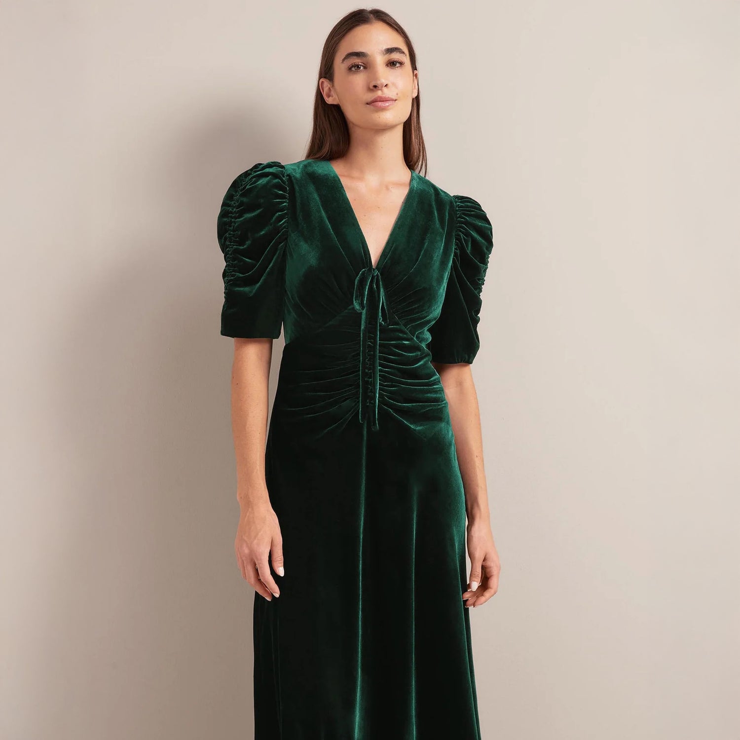 Ophelia Velvet Dress - Green