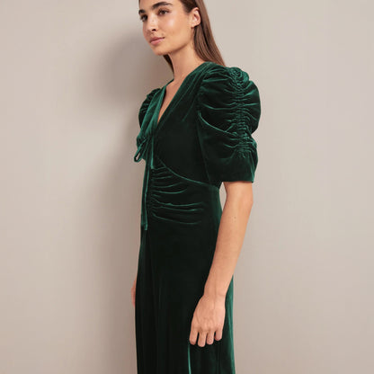 Ophelia Velvet Dress - Green