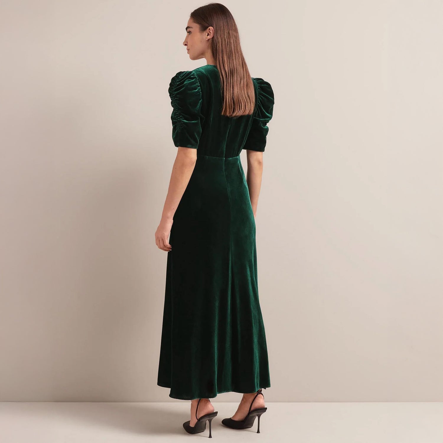 Ophelia Velvet Dress - Green