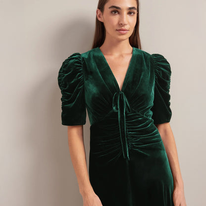 Ophelia Velvet Dress - Green