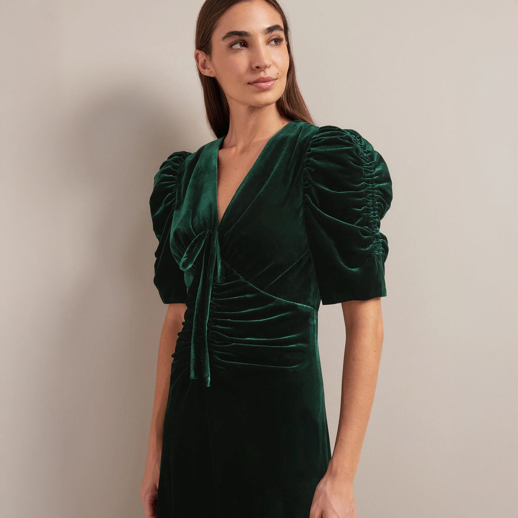 Ophelia Velvet Dress - Green