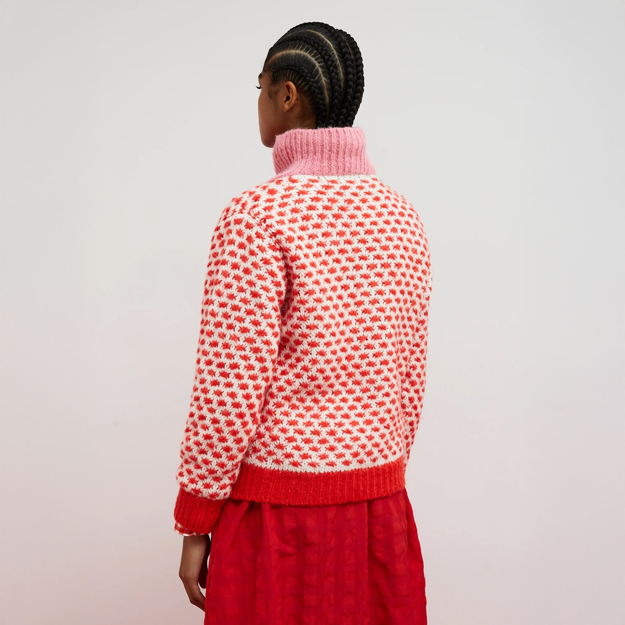 Optimist Button Neck Jumper - Pink