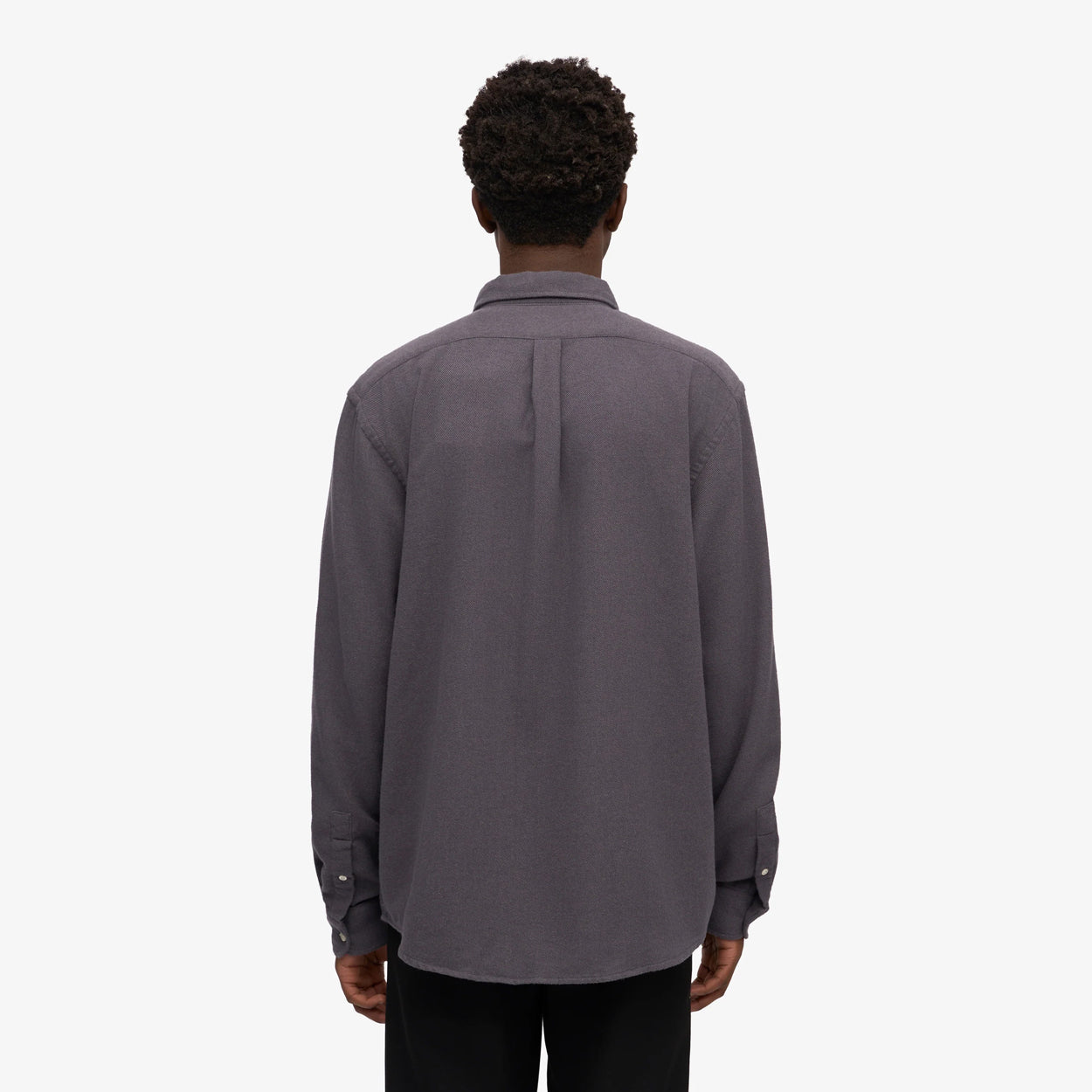 Organic Flannel Shirt - Lava Grey