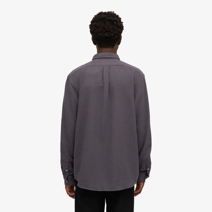 Organic Flannel Shirt - Lava Grey