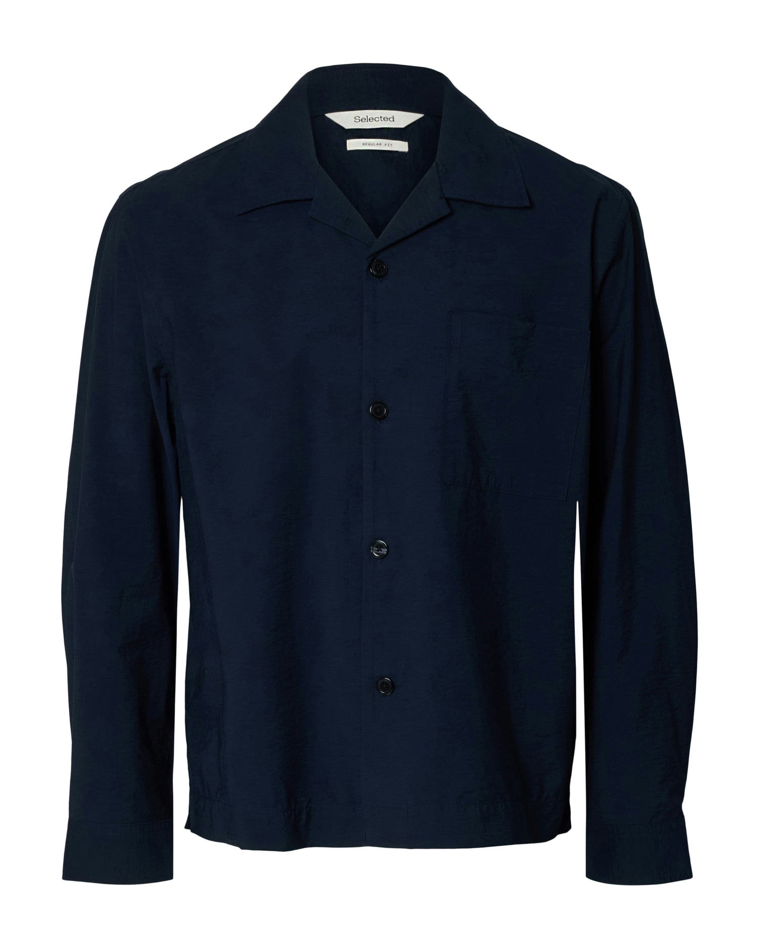 Otis Light Cotton Blend Overshirt - Sky Captain