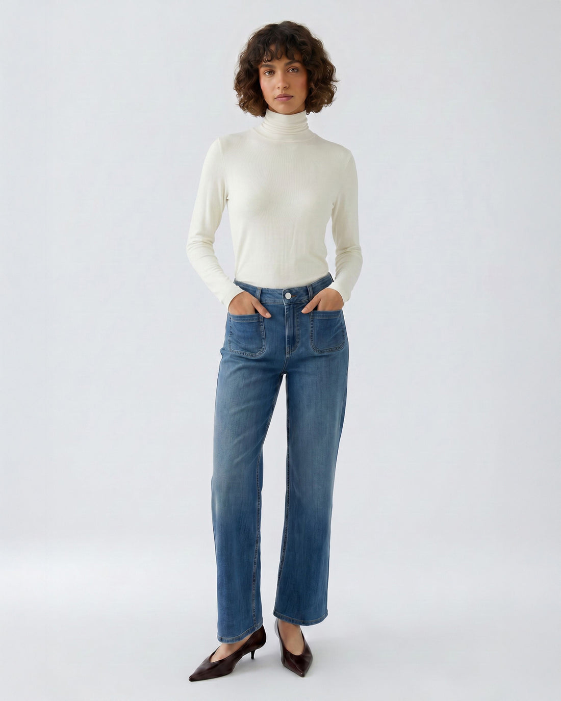 Long Sleeve Turtleneck - Cream