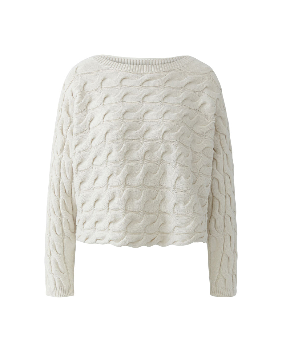 Cable Knit Jumper - Beige