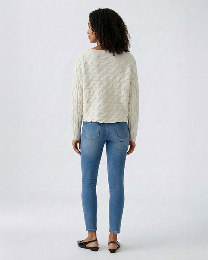 Cable Knit Jumper - Beige