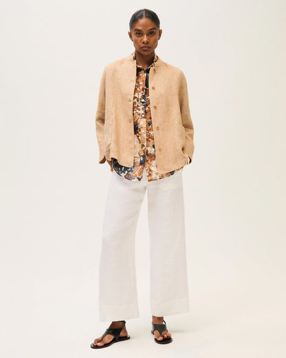 Flower Print Shirt - Navy