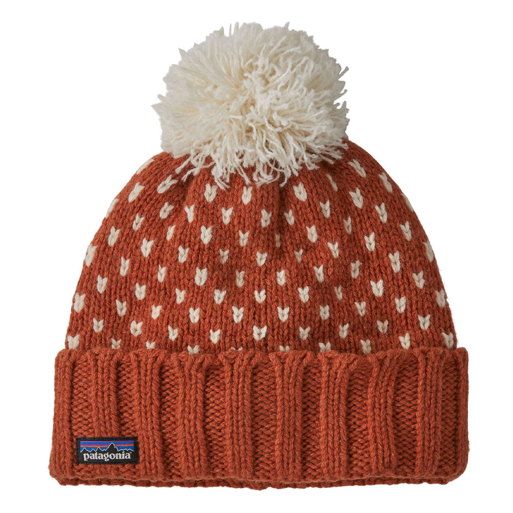 Snowbelle Beanie - Offset Dot: Burnished Red