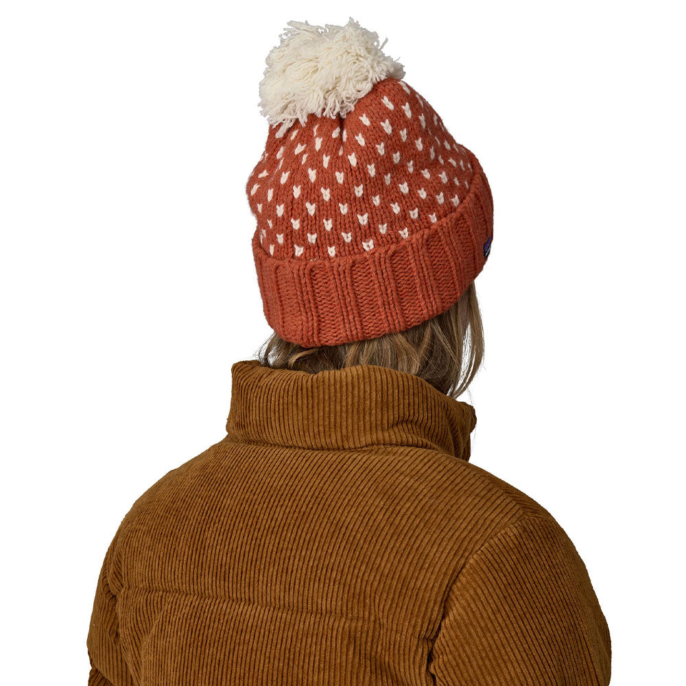 Snowbelle Beanie - Offset Dot: Burnished Red