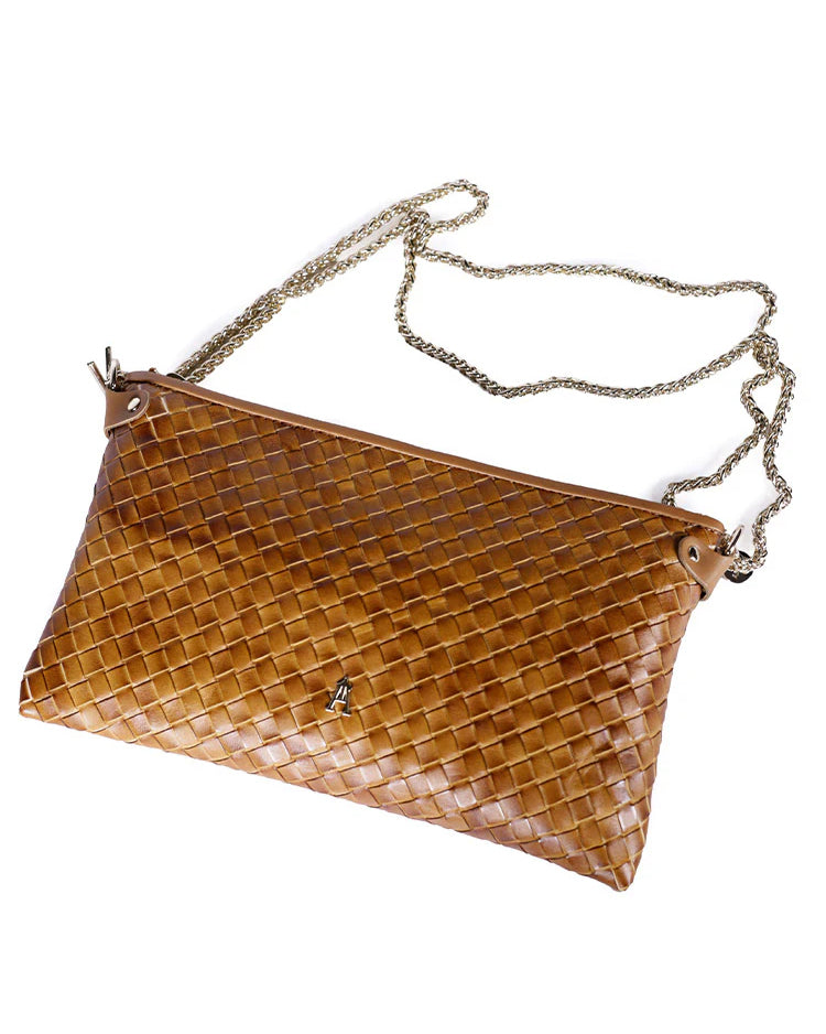 Pillow Tresse Woven Bag - Caramel