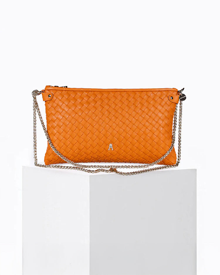 Pillow Tresse Woven Bag - Orange