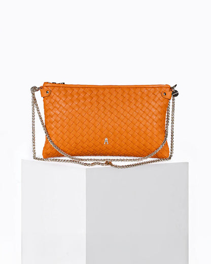 Pillow Tresse Woven Bag - Orange