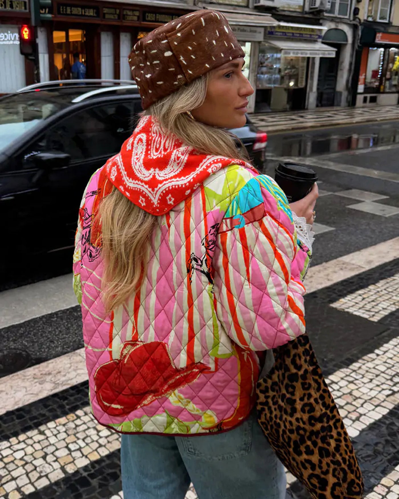 Pink Dallas Reversible Jacket - Multi