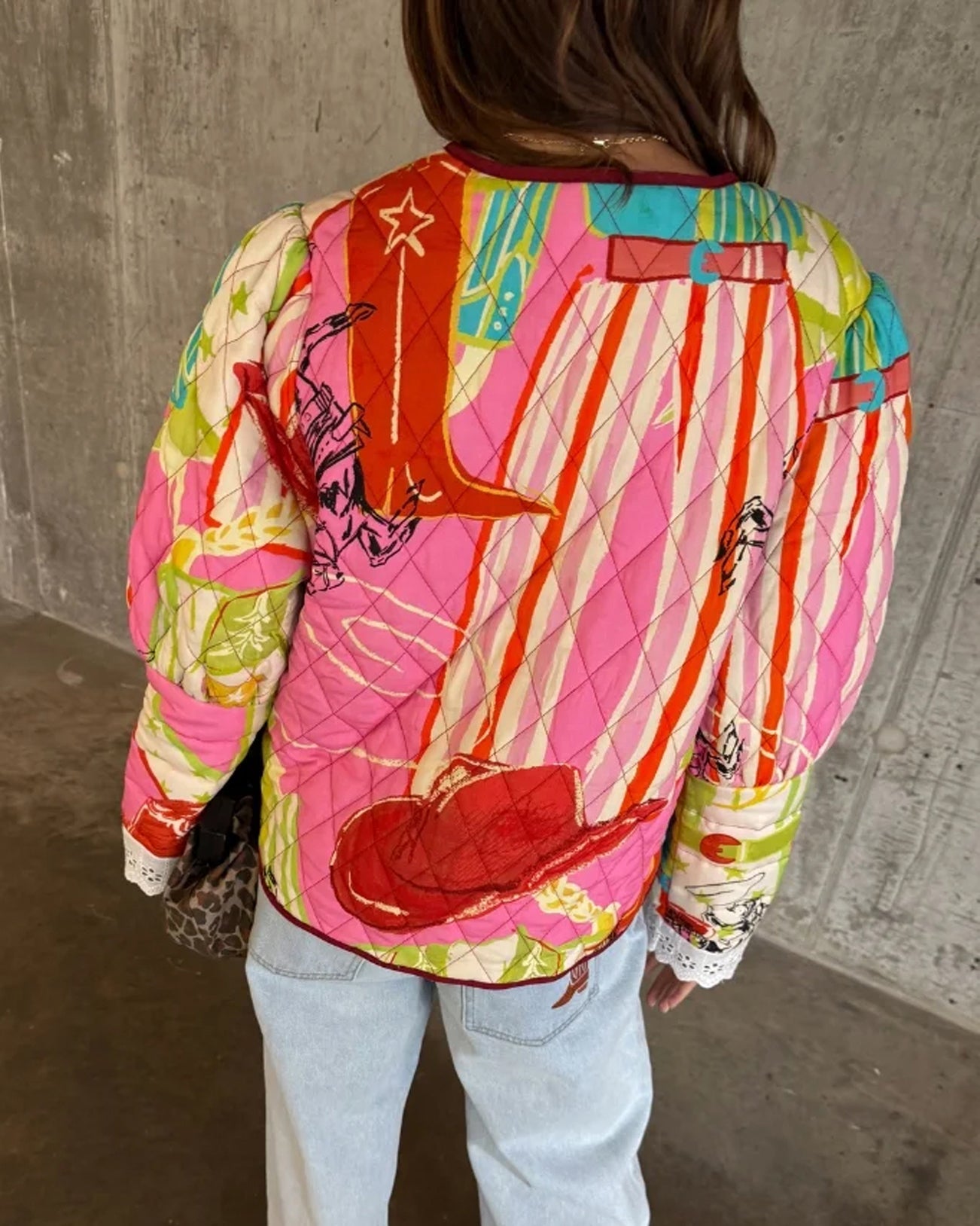 Pink Dallas Reversible Jacket - Multi