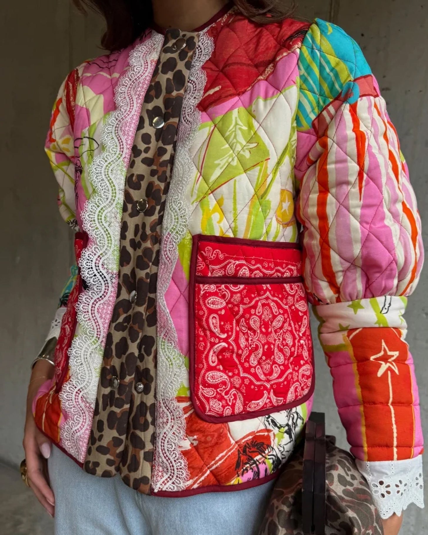 Pink Dallas Reversible Jacket - Multi