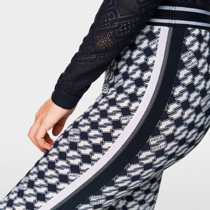Printed Link Leggings - Navy