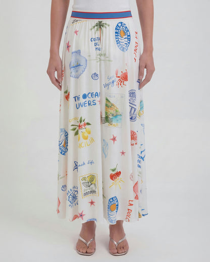 Printed Maxi Skirt - Multi