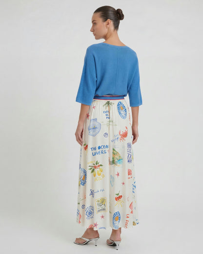 Printed Maxi Skirt - Multi