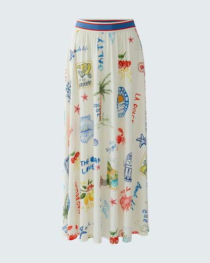 Printed Maxi Skirt - Multi