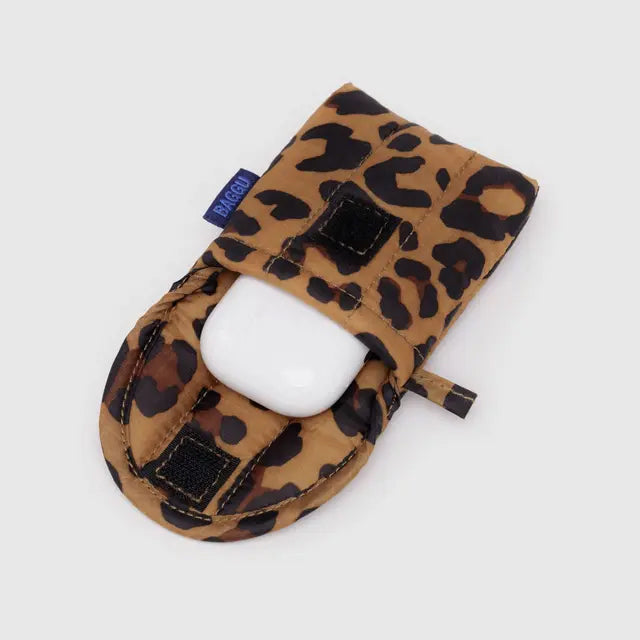 Puffy Earbuds Case - Leopard