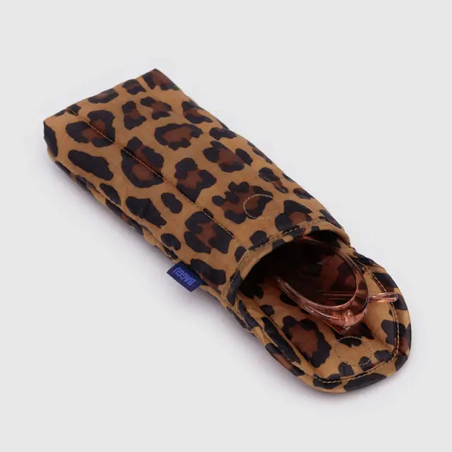 Puffy Glasses Sleeve - Leopard