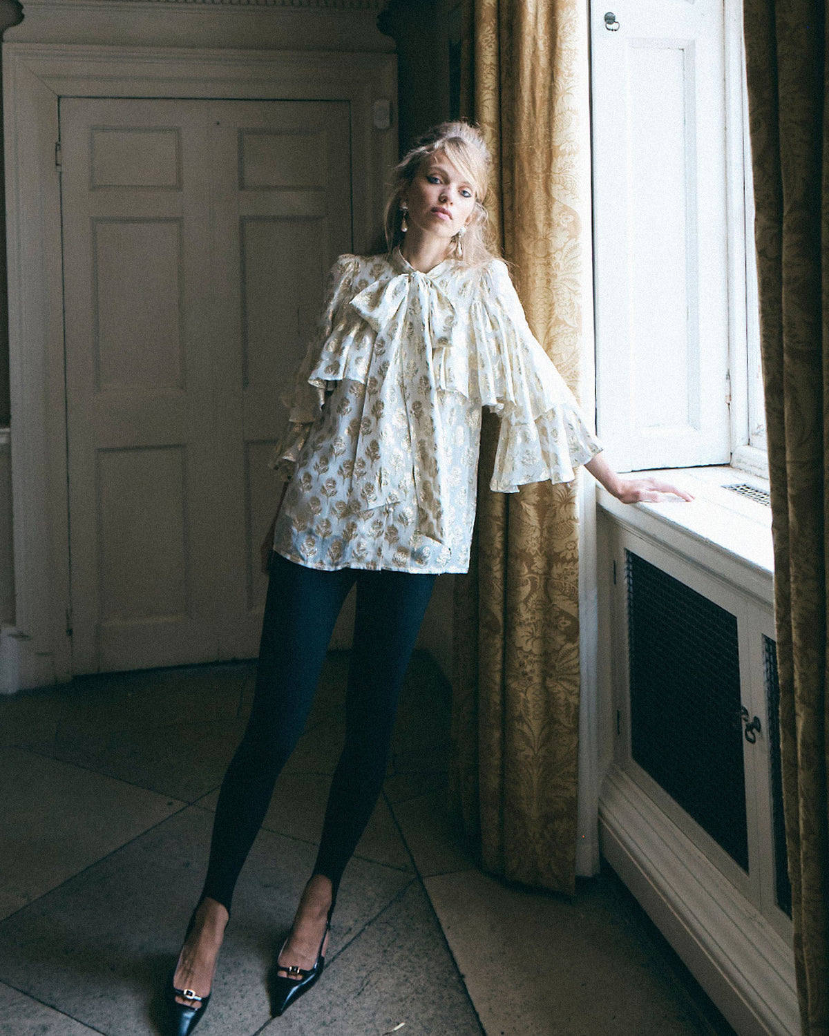 Regina  Blouse - Gold