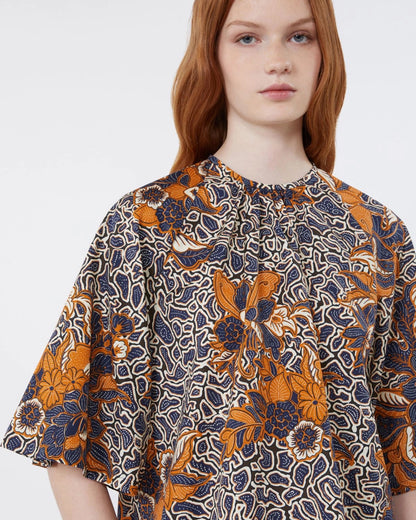 Quaglia Printed Blouse - Navy Multi