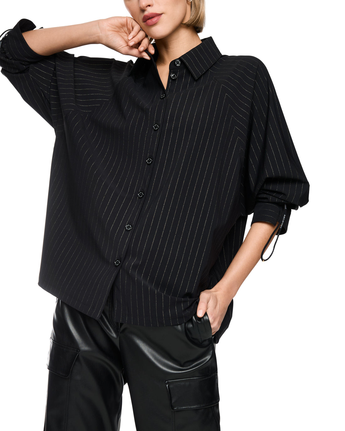 Relaxed Stripe Shirt - Black