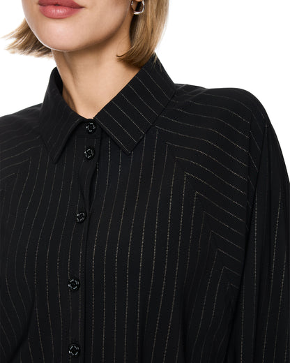 Relaxed Stripe Shirt - Black