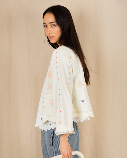 Rosie Jacket - Ecru Multi