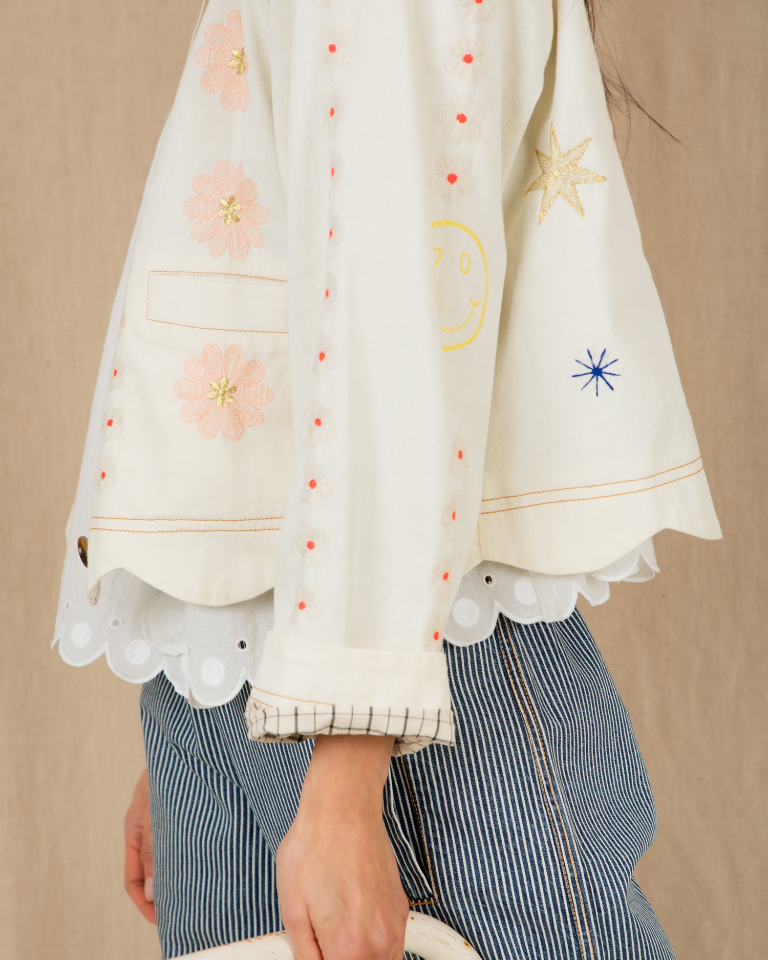 Rosie Jacket - Ecru Multi