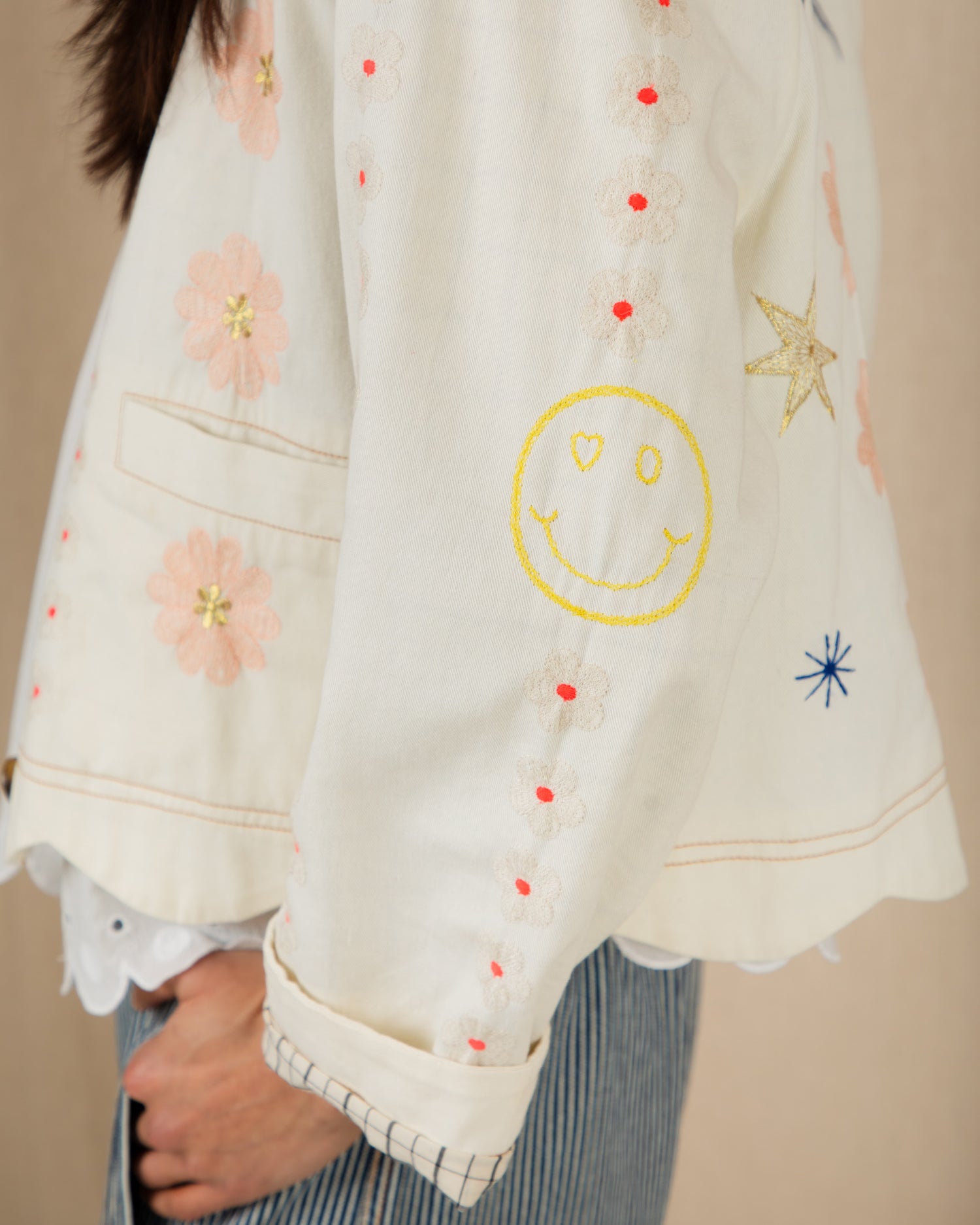 Rosie Jacket - Ecru Multi