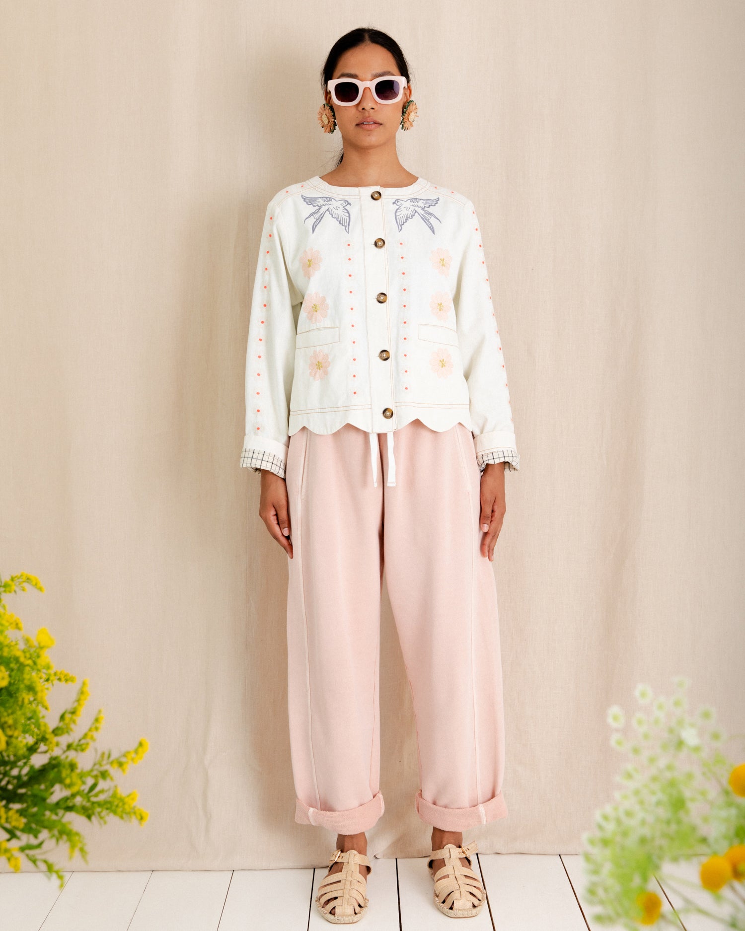 Rosie Jacket - Ecru Multi