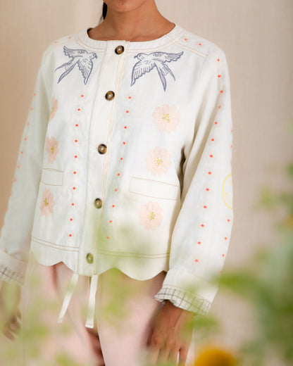 Rosie Jacket - Ecru Multi