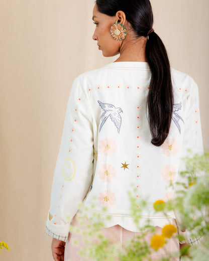 Rosie Jacket - Ecru Multi