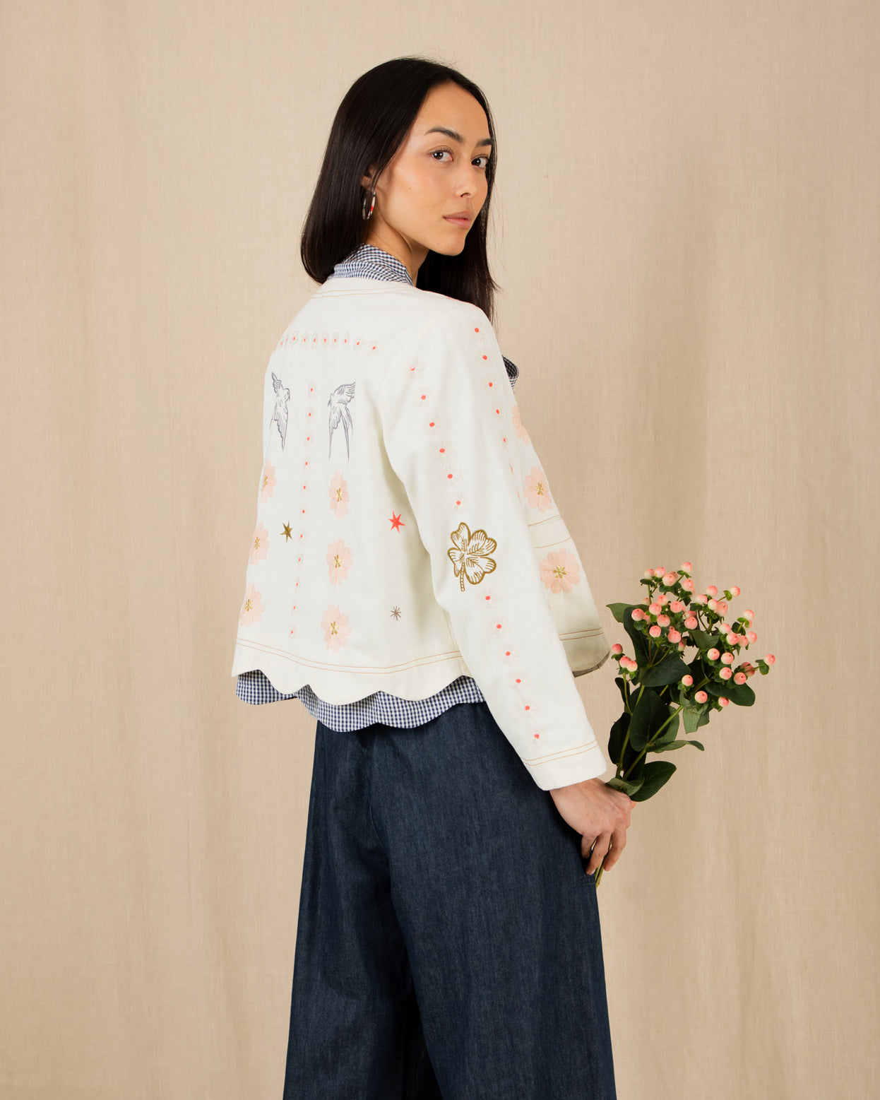 Rosie Jacket - Ecru Multi