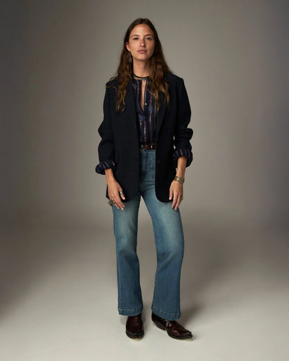 Raga Mina Stripe Shirt - Navy Berry