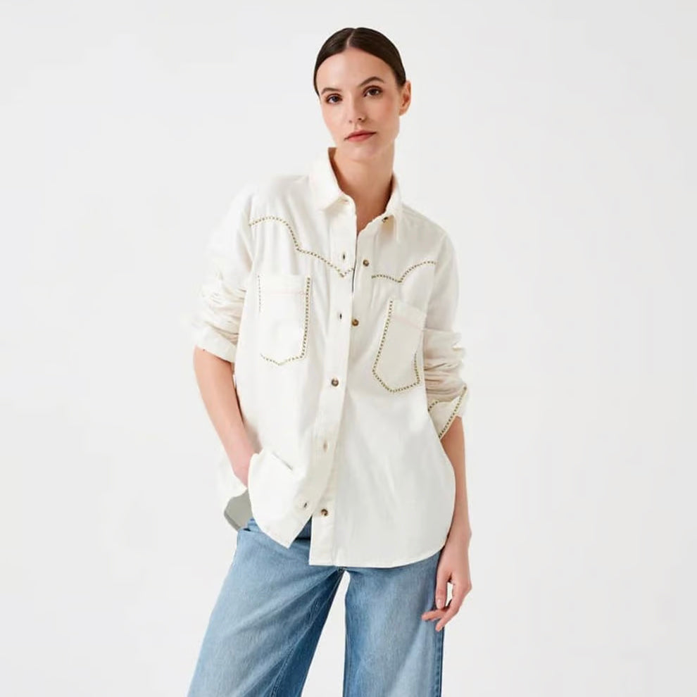 Ray Blouse - Ecru Denim