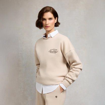 Relaxed Fit Crew Neck Sweat - Stone