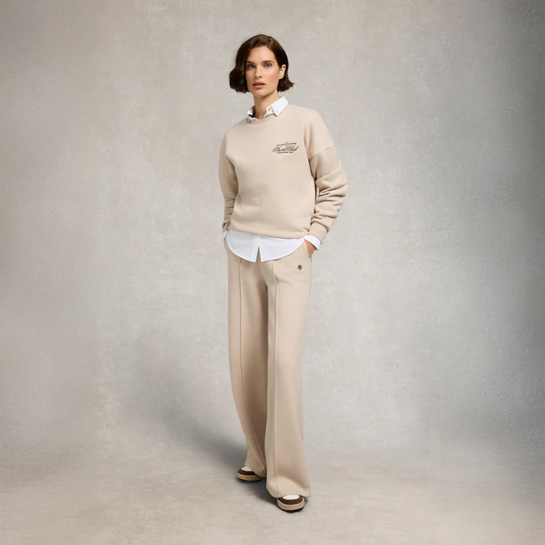 Relaxed Fit Crew Neck Sweat - Stone