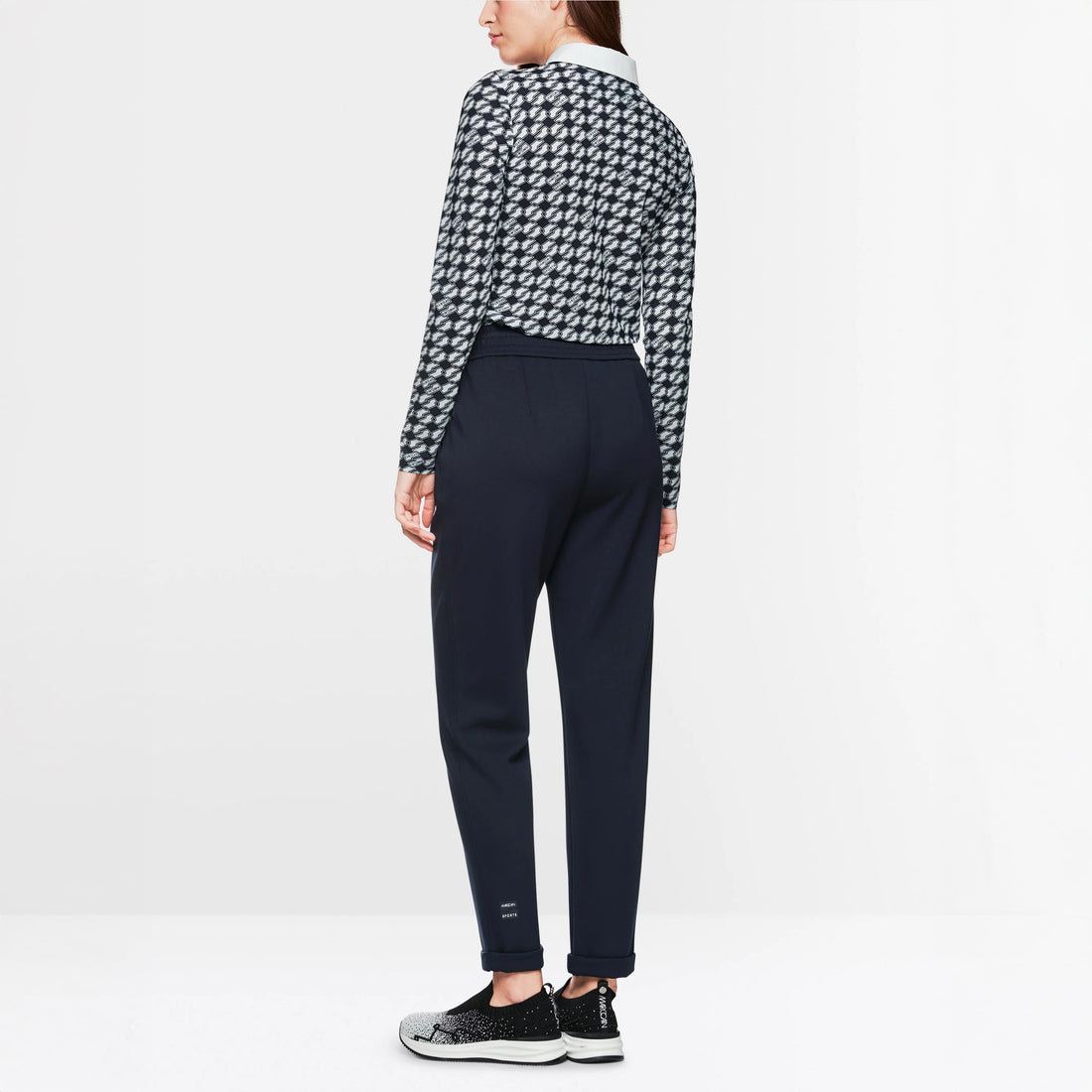 Rhodos Relaxed Fit Cuffed Trousers - Navy